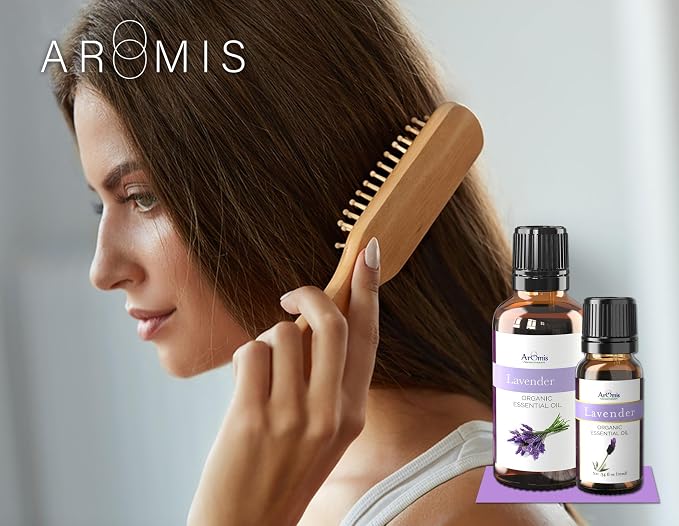 ArOmis Organic Lavender Essential Oil - Therapeutic Grade - 10ml (.34 Fl Oz) 100% Pure, Premium, Undiluted, Oils Perfect for Aromatherapy Diffuser