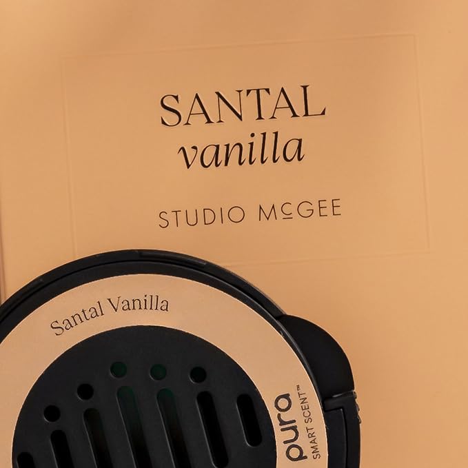 Pura & Studio McGee - Fragrance for Car Diffuser - Clean & Safe Luxury Scent Refill - Long-Lasting for 30 Days of Aroma - Must-Have Accessory - Santal Vanilla