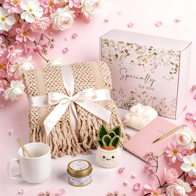 Mothers Day & Birthday Gifts for Women, Gift Baskets for Women, Self Care Gifts Care Package, Thank You, Get Well, Sympathy Inspirational Friendship Gifts Box for Mom, Grandma,Sister,Friends,Girls