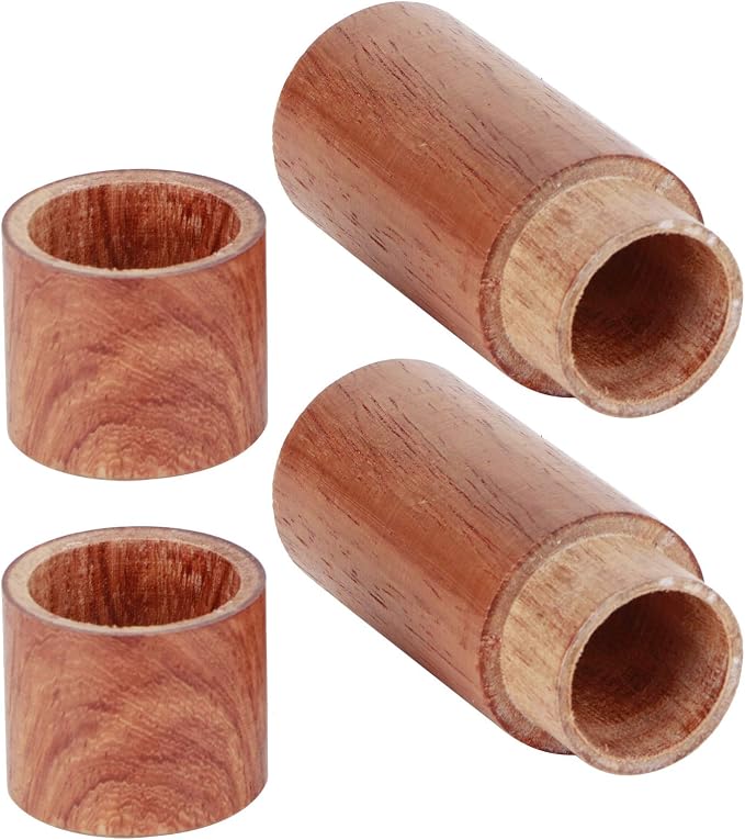 Zerodis 10Pcs Wooden Essential Oil Cylinder Box Storage Bottle Container Leak Proof Travel Carrier Case with Safe Independent Packaging for Aromatherapy DIY and Portable Use (2.5 outer diameter)
