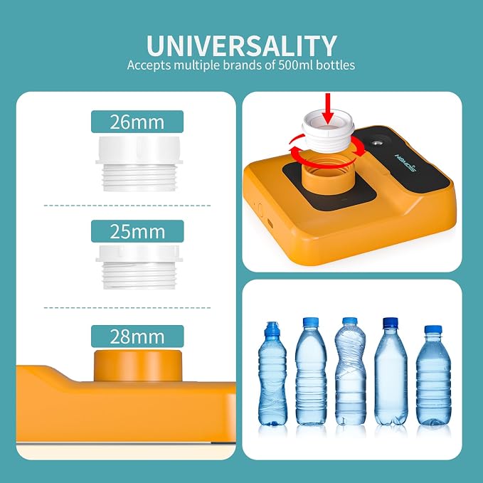 Portable Humidifiers for Travel, Small Mini Humidifier with Auto Shut-Off, Nightlight and Storage Bag for Hotel, Bedroom or Office, Plant Humidifier Indoor, Orange