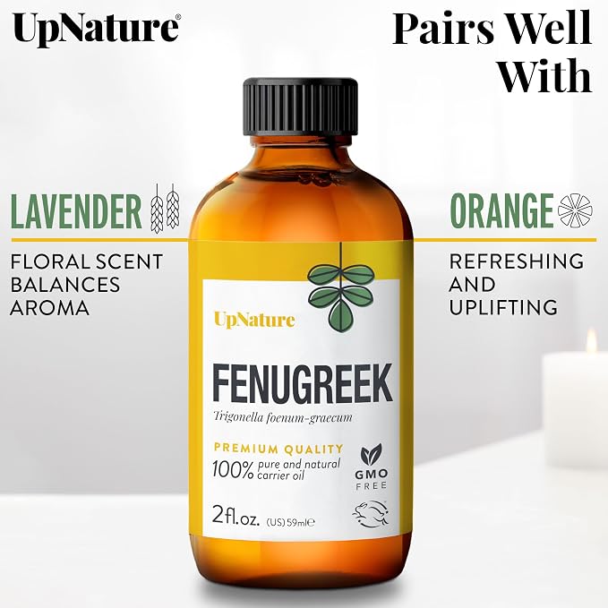 UpNature Fenugreek Oil - 100% Pure Fenugreek Seed Extract Essential Oil, 2oz