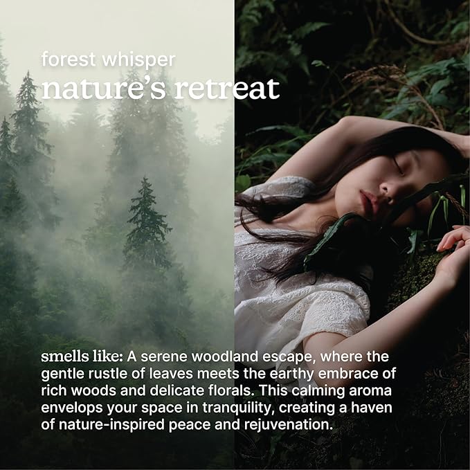 Homedics SereneScent Forest Whisper Fragrance Oil 15ml | Earthy Woody Blend with Cedarwood, Sandalwood & Patchouli | USDA Biobased Essential Oil Diffuser Scent | Waterless Cold Air