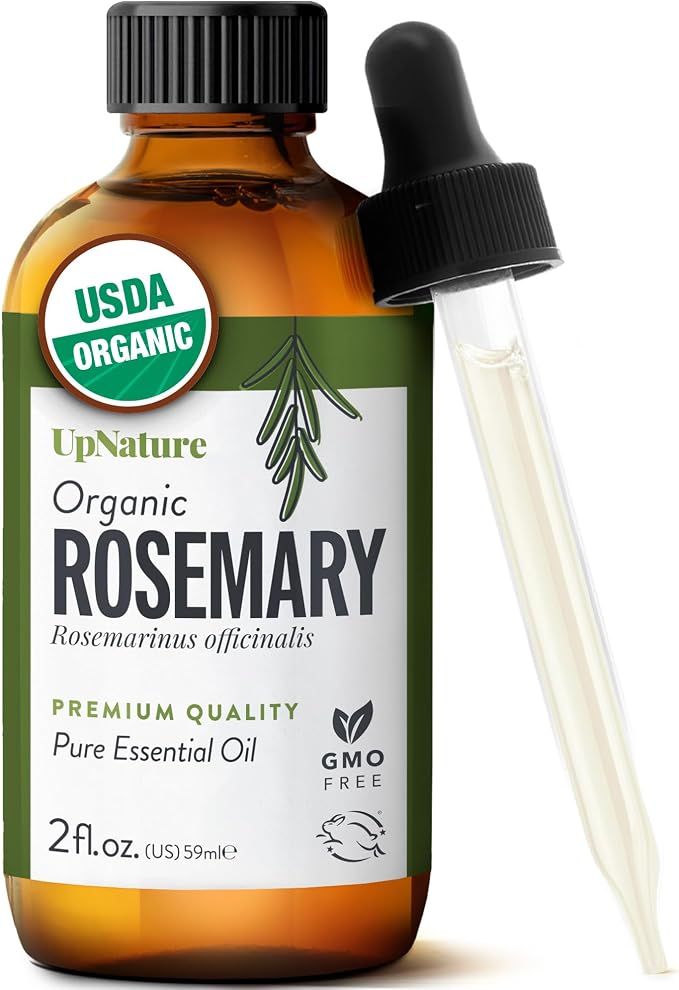 UpNature Organic Rosemary Oil - 100% Pure Rosemary for Hair, Scalp, Skin, 2oz