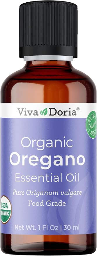 Viva Doria Oregano Essential Oil, USDA Certified, Organic Oregano Oil, 100% Pure, Natural Essential Oil, Undiluted, for Aromatherapy | Food Grade, 30 mL (1 Fluid Ounce)
