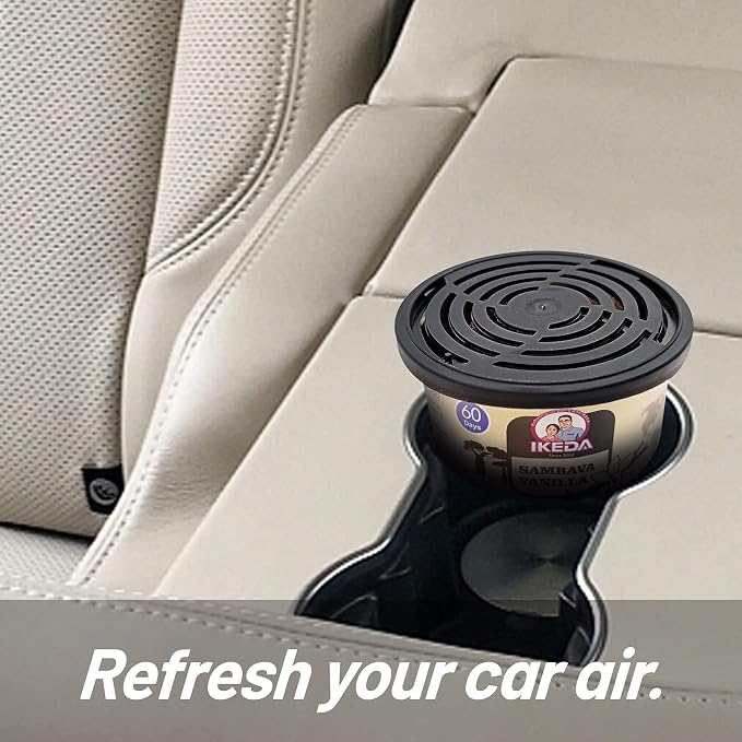 Car Air Freshener: Sambave Vanilla Scent | Car Scents | Odor Eliminator Essential | Long-Lasting | Strong Fragrance | For Home Closet | 1.5 Oz | pack of 4