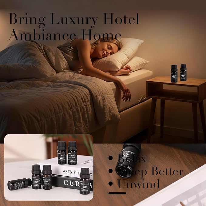 Hotel Collection Diffuser Oil Set – Aromatherapy Essential Oils for Diffusers– Luxury Hotel-Inspired Scent for Home & Office