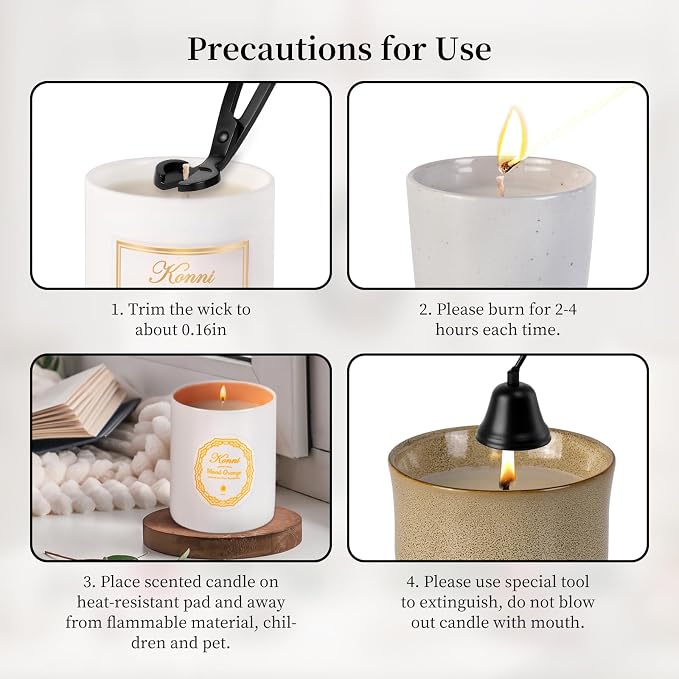 Scented Candle, 8oz White Soy Candles, Lavender Scented Candles for Women & Men, Long-Lasting Aromatherapy Jar Candle Wax for Home, Bathroom, Non Toxic Candle Gift (Black Ceramic Cup 14)