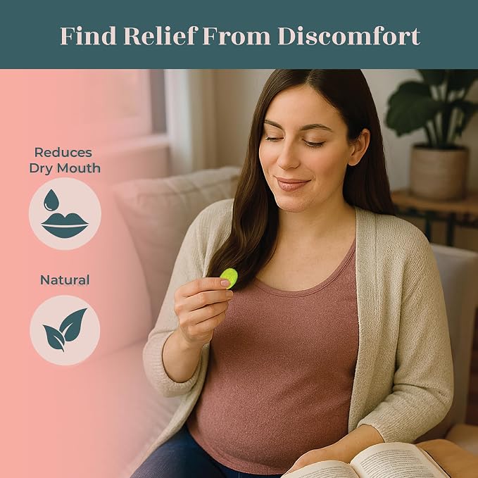 Three Lollies Preggie Drops Pregnancy Nausea Relief Drops with Essential Oils, Morning Sickness and Queasy Stomach Support for Pregnant Women, Green Apple, 100 Count