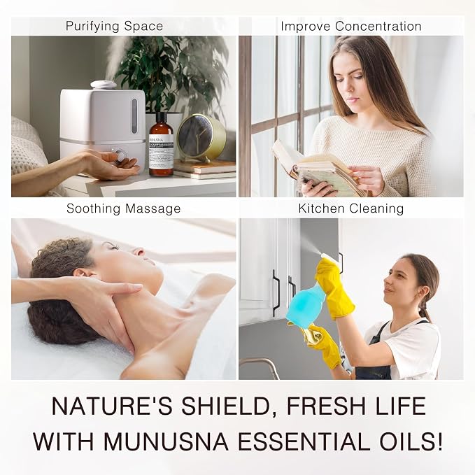 Eucalyptus Essential Oil, Premium Grade Pure Eucalyptus Oils 100ML, 100% Natural Aromatherapy Essential Oil for Shower, Skin, Diffuser, Massage, Candle, Soap, Bath Bombs Making