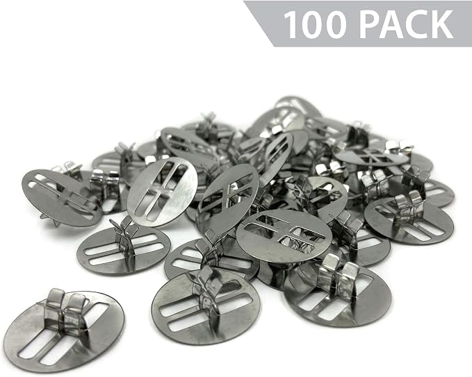 Hemlock Park Universal Wood Wick Clips for Candles | Sustainer Tabs Fit Most Wooden Wicks | Longer Burn Time & Less Wasted Wax (100 Pack)
