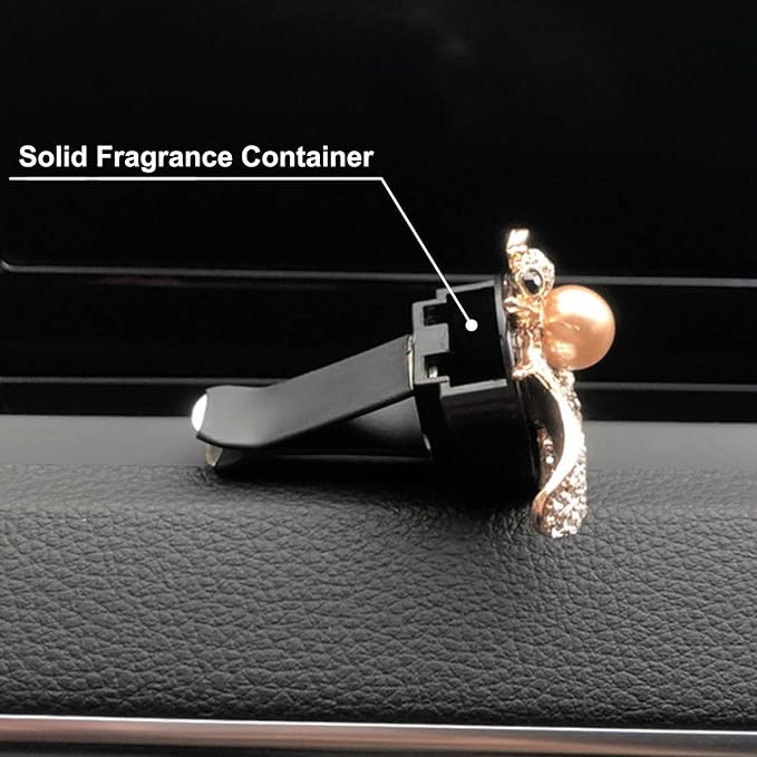 2 Pieces Small Bee Air Vent Clips Bling Bee Car Accessories Cute Car Air Freshener Rhinestone Gift Decorations Charm Car Clip Interior Air Vent Decor