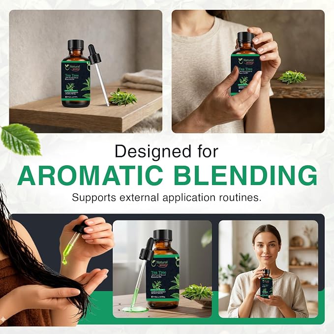 Essential Oil | Pure Aromatherapy Oil for Diffusers, Hair Growth, Skin, Scalp Care, Massage | Refreshing Hair Oil for Women & Men | Natural Essential Oil for Diffuser (Tea Tree)