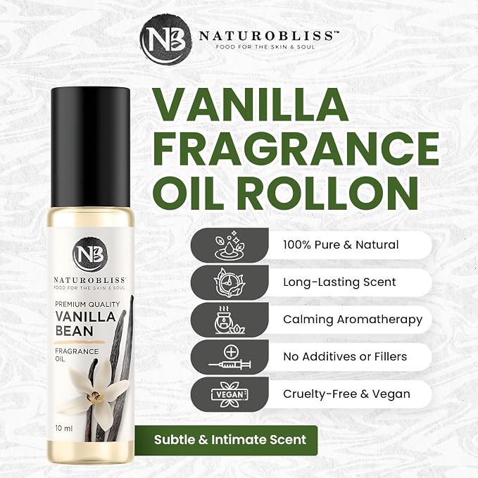 NaturoBliss Vanilla Perfume, Fragrance Oil Roll On 10 ml