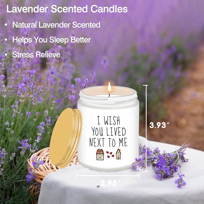 Homsolver Gifts for Women, Birthday Gifts for Women, Friendship Gift for Woman, Best Friend, Her, BFF, Sister, Bestie, Mom, Coworker, Friend - Funny Lavender Scented Candles