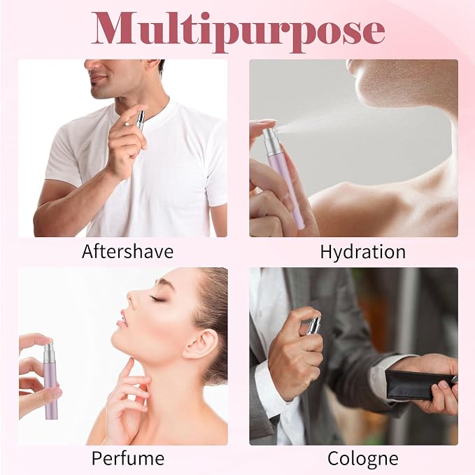 5pcs Mini Perfume Travel Bottle, Perfume Atomiser Refillable, 5ML Spray Bottles, Portable for Travel Holiday, Outdoor Activities and Business(Style 4)