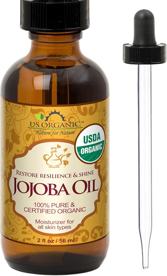 US Organic Jojoba Oil, USDA Certified Organic,100% Pure & Natural, Cold Pressed Virgin, Unrefined, Haxane Free, Sourced from Middle East directly (Small (2oz, 56ml))