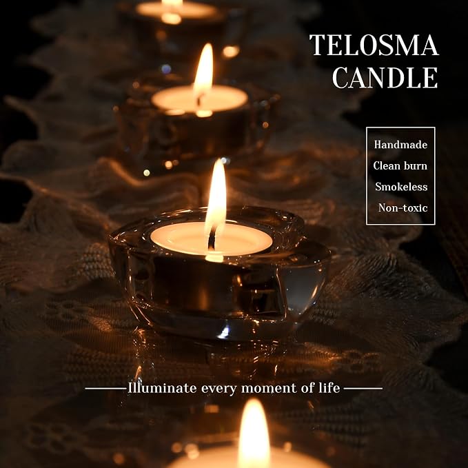 Natural Ivory White Beeswax Tealight Candles in Metal Aluminum Cup - Organic Small Candle Natural Scent Smokeless 4-5 Hours Burning - Pack of 12