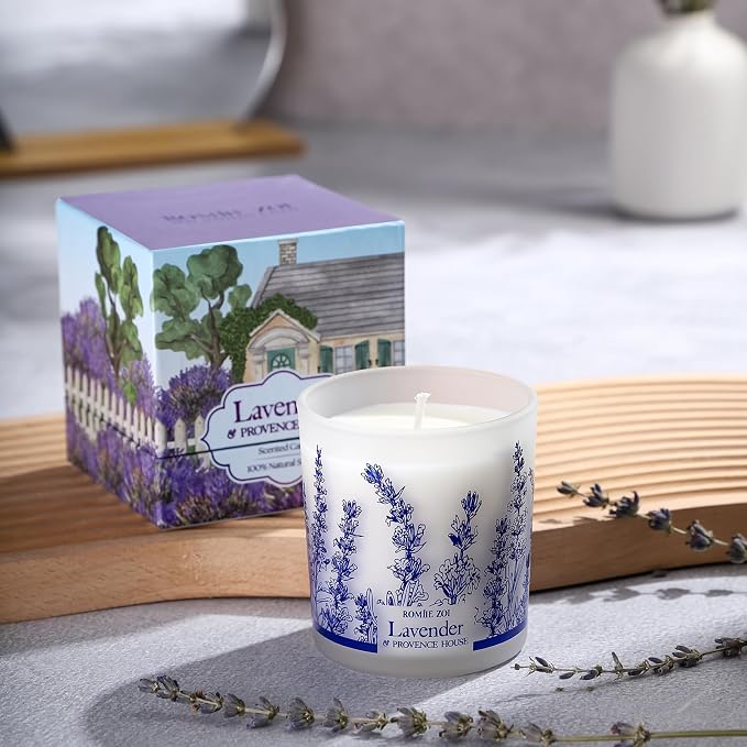 ROMIIE ZOI Scented Candle - Lavender & Rosemary- 6oz Aromatherapy Soy Wax Jar Candle for Home, Gifts for Women - 170g