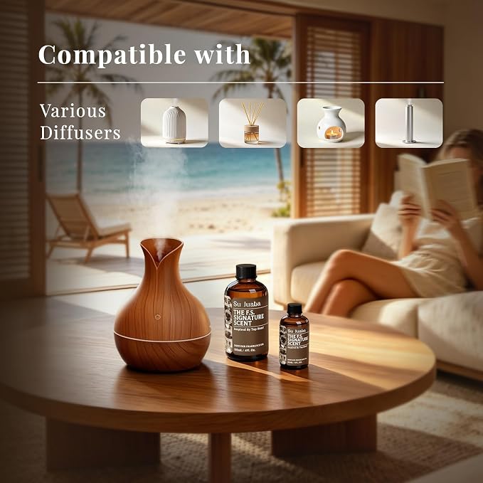 SU JUABA Hotel Fragrance Oil Dupe - Four Seasons Hotel Inspired - Grapefruit Iris Orange, Fresh Scent for Ultrasonic or Waterless Diffusers & Candle Making, 1Fl Oz
