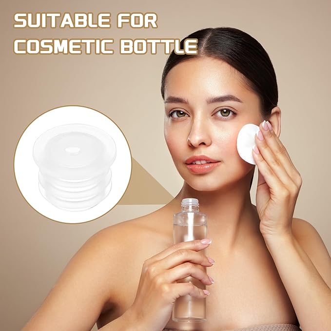 PATIKIL Bottle Adapter 0.47"/12mm Press in Plugs Clear 25Pcs, 0.12" Hole | for Oral Dispenser Liquid Oil Plastic Glass Bottles Stopper