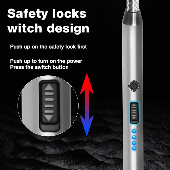 8 Pack Candle Lighter Electric Rechargeable Flameless Arc Lighters Flexible Neck USB Plasma Long Lighter for Candles BBQ Grill Camping Birthday Fireworks