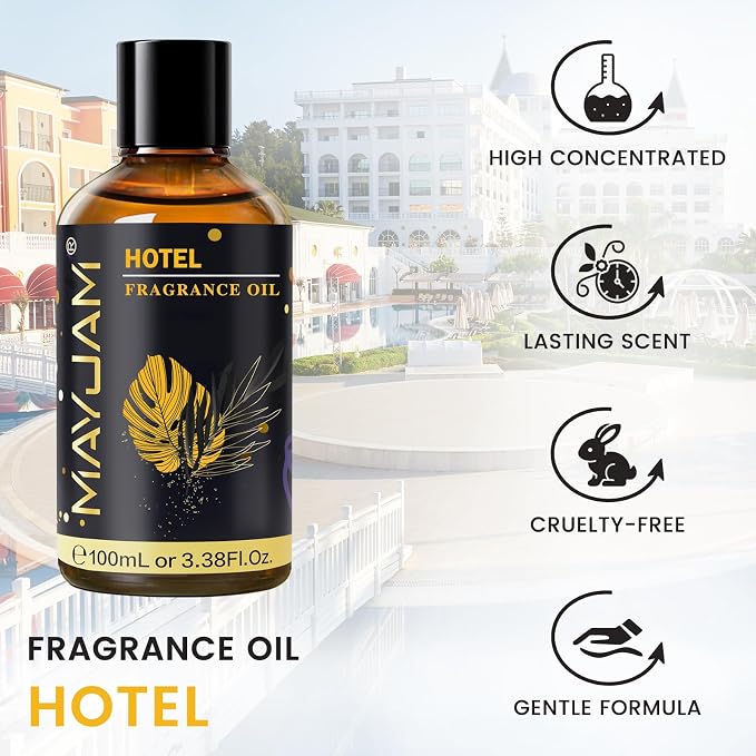 Hotel Fragrance Oil Essential Oil, MAYJAM 3.38FL.OZ Hotel Oil Scents for Diffusers for Home, Long Lasting Scented Oils for Soap Candle Making - 100ML