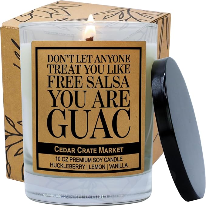 Best Friend Candle Gifts for Men and Women - Don't Let Anyone Treat You Like Free Salsa - Funny Candles for Women Or Men, Funny Birthday Present, Friendship Or Thank You Present for Bestie Or BFF