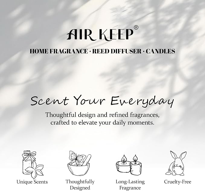 Airkeep Citrus Lemon Reed Diffuser Refill – 6.76 fl oz – Premium Scented Oil for Home Aromatherapy – Long-Lasting Fragrance for Reed Diffusers – Perfect for Bathroom, Bedroom & Home Decor