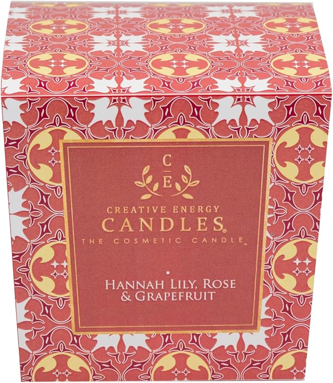 Lotion Candle - Hannah Lily Rose & Grapefruit (6 Ounce) | Scented Massage Candles for Self Care, Soy Wax Candle with Essential Oil Blends, Coconut Oil, and Vitamin E