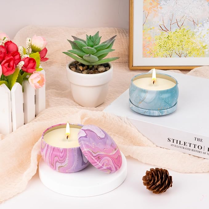 Candles Gift Set for Women, Aromatherapy Candles for Home Scented 4 Pack, 80 Hours Long Lasting, Womens Gifts for Christmas, Birthday, Valentines Day