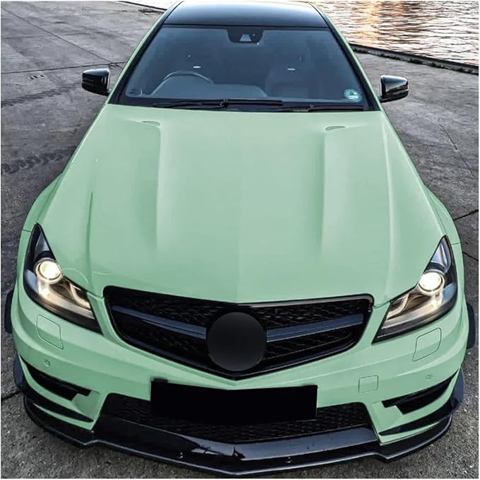 Front Bumper Lip Splitter For Mercedes Benz C-Class W204 S204 C63 AMG 2011-2014 Car Diffuser Spoiler Blade Body Kit Guard(Carbon Look)