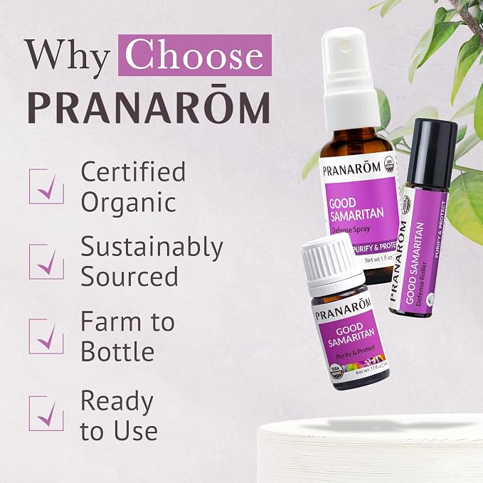 Pranarom - Good Samaritan Purify & Protect Essential Oil Blend Wellness Kit (3pk) - 100% Pure Essential Oil | USDA and ECOCERT Organic