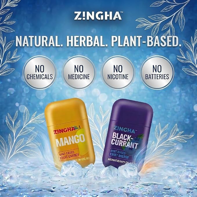 Z!NGHA Nasal Stick – Instant Clear Breathing & Sinus Relief | Strong Aromatherapy Inhaler with Natural Essential Oils | Portable Mood Boost & Mental Clarity Reset