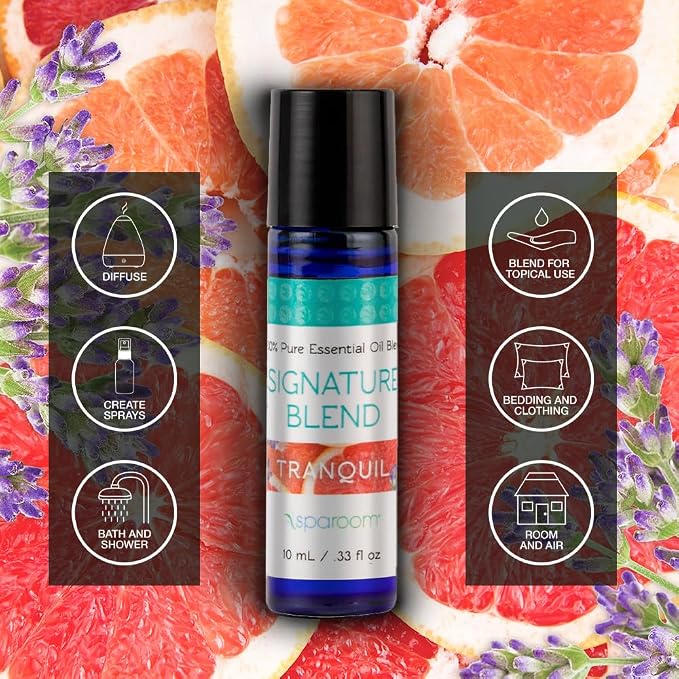 SpaRoom Aromatherapy 100% Pure Essential Oils for Diffusers and Air Freshners, Signature Tranquil Blend, 10 mL