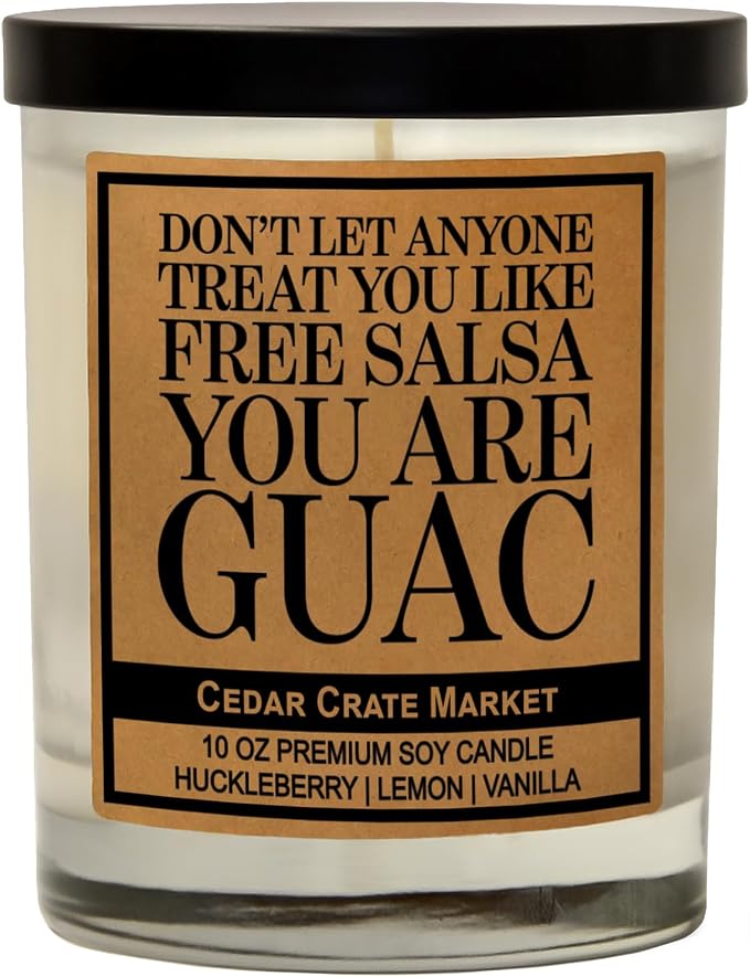 Best Friend Candle Gifts for Men and Women - Don't Let Anyone Treat You Like Free Salsa - Funny Candles for Women Or Men, Funny Birthday Present, Friendship Or Thank You Present for Bestie Or BFF