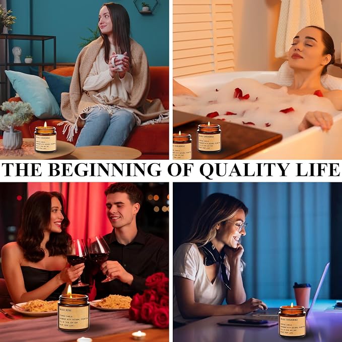 Candles for Home Scented, 150 Hours of Burning Time Aromatherapy Candle, 6 Pack Natural Soy Candle Set, Scented Candles Suitable for Giving Gift, Gifts for Women, Teacher Gifts﻿, Mothers Day Gifts