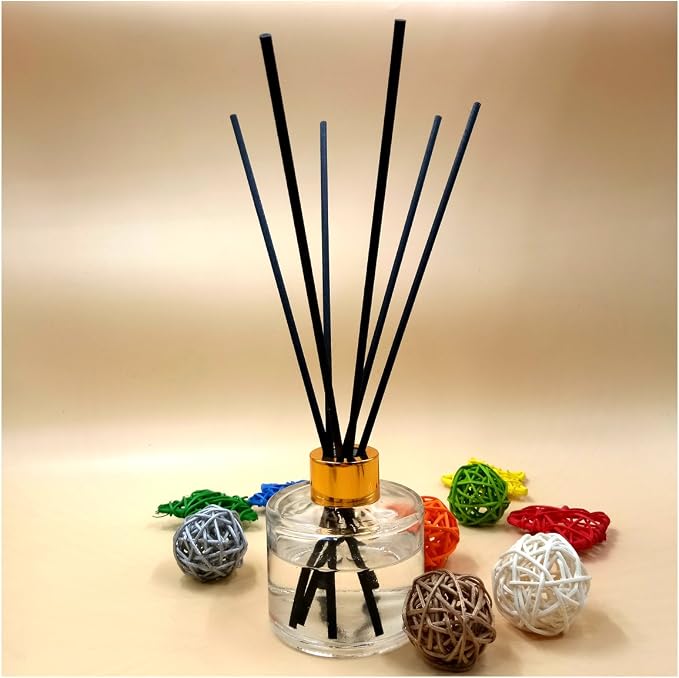 50 Pieces Fiber Reed Diffuser Replacement Refill Sticks for Aroma Fragrance (Black, 12" x3.5mm)