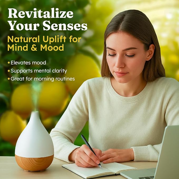 Steam Distilled Lemon Essential Oil - Premium Hair Growth Oil for Scalp Stimulation & Refreshing Aroma - Essential Oil Supports Healthy Hair, Skin & Mental Clarity - 4oz