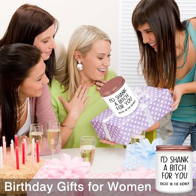 Homsolver Birthday Gifts for Women, Mothers Day Christmas Gift, Best Friend Birthday Gifts for Women, Her, Mom, Friend, Bestie, Sister, Funny Friendship Womens Lavender Candles Gift Idea