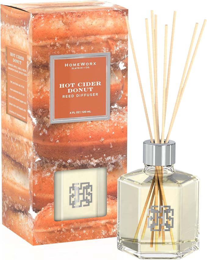 HomeWorx by SLATKIN + CO. Hot Cider Donut Reed Stick Diffuser