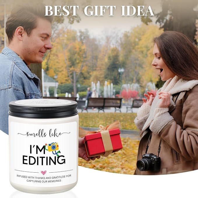 Photographer Gifts for Women Men, Photographer Thank You Gift Christmas Birthday Gift for Photographers, Camera Lovers-Photography Accessories, Photography Lover Gifts Ideas, Lavender Scent Candles