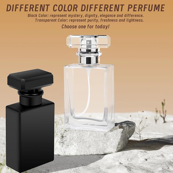 Perfume Bottle Atomizer 30ML Refillable Fine Mist Spray Bottles, Empty Glass Essential Oil Container for Travel, Handbag or Date, With Storage Bag & Funnels(Classic)