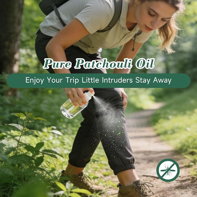 Patchouli Essential Oil, Pure Mumianhua Natural Aged Earthy Aroma for Outdoor Protective Barrier & Shield, DIY Spray, Diffuser, Skin, Hair, Soap Making – 3.38 Fl Oz