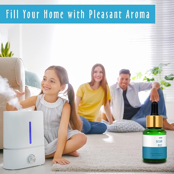 Ocean Mist Fragrance Oil, MitFlor Single Scented Oil, Large Size Premium Grade Fragrance Oil for Soap & Candle Making, Fresh Summer Essential Oils for Diffuser, Home Fragrance, 30ml