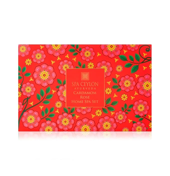 SPA CEYLON Cardamomrose Home Spe set | Spa Gifts | Pampering | Ayurvedic | All Natural | Mother's day gifting