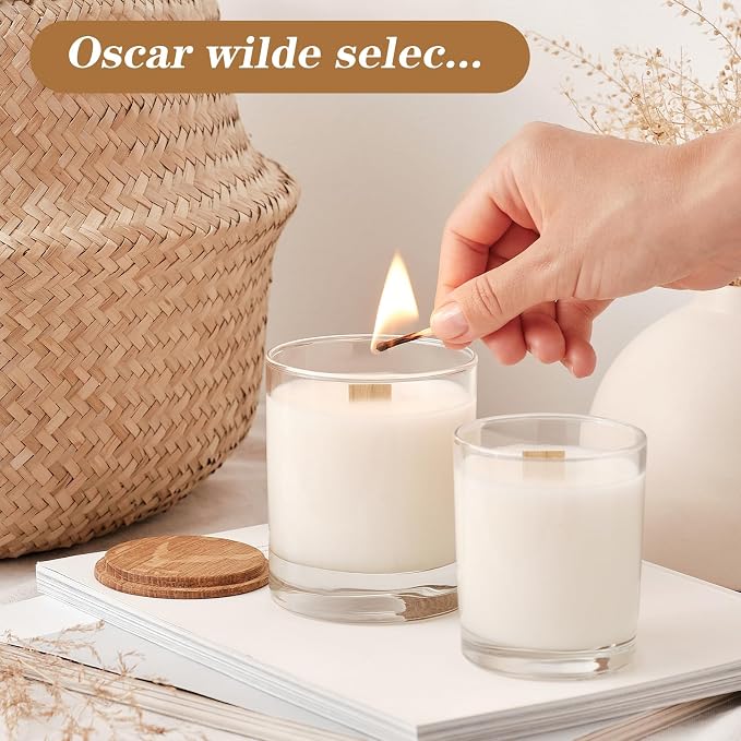 120pcs Natural Wood Wicks for Candle Making, Crackling Wooden Wicks with Metal Bases,5.1 "x 0.5" x0.02 Thin Crackling Wick for Soy Wax, Coconut Wax, Perfect for DIY Candle-Making, Long Lasting Flame