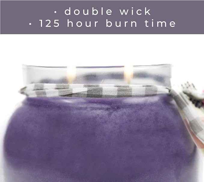 A Cheerful Giver - Lavender Vanilla Mama Scented Glass Jar Candle (22oz) with Lid & True to Life Fragrance Made in USA