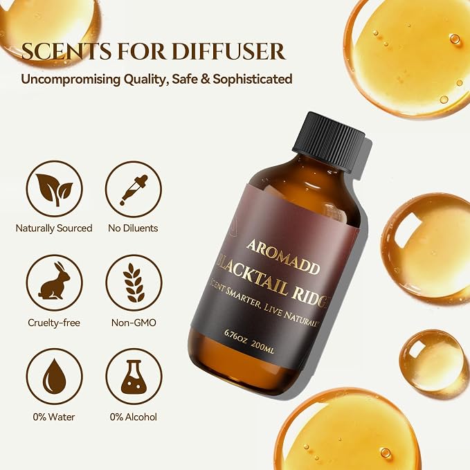 AROMADD AROMADD Blacktail Ridge Hotel Diffuser Oil Inspired by Luxury Hotel Collection Scent, Woody Sandalwood & Fir Aroma, Premium Fragrance Oil for Waterless Diffuser,Long-Lasting,3.38 fl oz(100 mL)