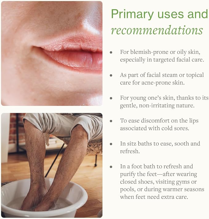 SwissJust Tea Tree Oil 10ml - Promotes Skin Regeneration, Targets Athlete's Foot, Enhances Oral Care and Ensures Hygiene and Intimate Comfort